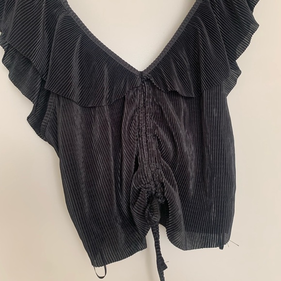 Zara black tank with adjustable tie - Picture 3 of 5